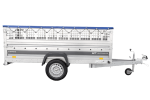 Einachsanhänger 264×125 UNITRAILER FORCE 264 KIPP mit Gitterwänden, H-0-Rahmen und blauer Plane-Neu - Image 8