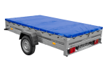 Einachsanhänger 264×150 UNITRAILER GARDEN 265 KIPP mit einem Flachplanenträger und blauer Plane-Neu – Bild 10