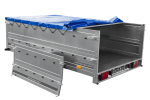 Einachsanhänger 264×150 UNITRAILER GARDEN 265 KIPP mit zusätzlichen Bordwänden, H-0-Rahmen und blauer Plane-Neu - Image 12