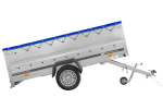 Einachsanhänger 264×150 UNITRAILER GARDEN 265 KIPP mit zusätzlichen Bordwänden, H-0-Rahmen und blauer Plane-Neu - Image 3