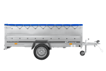 Einachsanhänger 264×150 UNITRAILER GARDEN 265 KIPP mit zusätzlichen Bordwänden, H-0-Rahmen und blauer Plane-Neu - Image 6