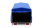 Einachsanhänger auf Blattfedern 200×125 UNITRAILER GARDEN 201/R KIPP mit H-800-Rahmen und blauer Plane-Neu - Image 8