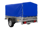 Einachsanhänger auf Blattfedern 200×125 UNITRAILER GARDEN 201/R KIPP mit H-800-Rahmen und blauer Plane-Neu - Image 4
