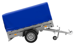 Einachsanhänger auf Blattfedern 200×125 UNITRAILER GARDEN 201/R KIPP mit H-800-Rahmen und blauer Plane-Neu - Image 6