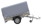 Einachsanhänger auf Blattfedern 200×125 UNITRAILER GARDEN 201/R KIPP mit H-800-Rahmen und grauer Plane-Neu - Image 6