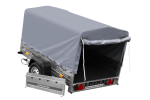 Einachsanhänger auf Blattfedern 200×125 UNITRAILER GARDEN 201/R KIPP mit H-800-Rahmen und grauer Plane-Neu - Image 14