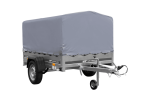 Einachsanhänger auf Blattfedern 200×125 UNITRAILER GARDEN 201/R KIPP mit H-800-Rahmen und grauer Plane-Neu - Image 8