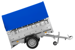 Einachsanhänger auf Federn 200×125 UNITRAILER GARDEN 201/R KIPP mit Gitterwänden, H-800-Rahmen und blauer Plane-Neu - Image 8