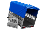 Einachsanhänger auf Federn 200×125 UNITRAILER GARDEN 201/R KIPP mit Gitterwänden, H-800-Rahmen und blauer Plane-Neu - Image 12