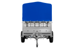 Einachsanhänger auf Federn 200×125 UNITRAILER GARDEN 201/R KIPP mit Gitterwänden, H-800-Rahmen und blauer Plane-Neu - Image 10