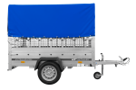 Einachsanhänger auf Federn 200×125 UNITRAILER GARDEN 201/R KIPP mit Gitterwänden, H-800-Rahmen und blauer Plane-Neu - Image 7