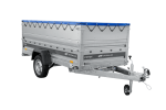 Einachsiger Anhänger auf Blattfedern 264×125 UNITRAILER FORCE 264/R KIPP mit BIS-Seitenwänden, H-0-Rahmen und blauer Plane-Neu – Bild 8