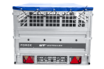 Einachsiger Anhänger auf Blattfedern 264×125 UNITRAILER FORCE 264/R KIPP mit Gitterseitenwänden, H-0-Rahmen und blauer Plane-Neu - Image 3