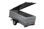 Einachsiger Anhänger auf Blattfedern 264×125 UNITRAILER GARDEN 264/R KIPP mit BIS-Seitenwänden und Aluminiumabdeckung-Neu - Image 13