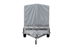 Einachsiger Anhänger mit Blattfedern 264×125 UNITRAILER FORCE 264/R KIPP mit H-1100 Rahmen und grauer Plane-Neu – Bild 10
