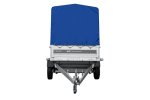 Einachsiger Anhänger mit Blattfedern 264×125 UNITRAILER FORCE 264/R KIPP mit H-1100 Spriegel und blauer Plane-Neu - Image 7