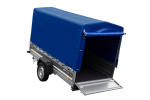 Einachsiger Anhänger mit Blattfedern 264×125 UNITRAILER FORCE 264/R KIPP mit H-1100 Spriegel und blauer Plane-Neu - Image 9