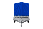 Einachsiger Anhänger mit Blattfedern 264×125 UNITRAILER FORCE 264/R KIPP mit H-1100 Spriegel und blauer Plane-Neu - Image 10