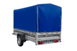 Einachsiger Anhänger mit Blattfedern 264×125 UNITRAILER FORCE 264/R KIPP mit H-1100 Spriegel und blauer Plane-Neu - Image 11