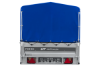 Einachsiger Anhänger mit Blattfedern 264×125 UNITRAILER FORCE 264/R KIPP mit H-800 Spriegel und blauer Plane-Neu - Image 3