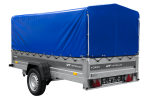 Einachsiger Anhänger mit Blattfedern 264×125 UNITRAILER FORCE 264/R KIPP mit H-800 Spriegel und blauer Plane-Neu - Image 7