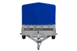 Einachsiger Anhänger mit Blattfedern 264×125 UNITRAILER FORCE 264/R KIPP mit H-800 Spriegel und blauer Plane-Neu - Image 9