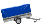 Einachsiger Anhänger mit Blattfedern 264×125 UNITRAILER FORCE 264/R KIPP mit H-800 Spriegel und blauer Plane-Neu - Image 11