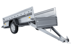 Einachsiger Anhänger mit Blattfedern 264×125 UNITRAILER FORCE 264/R KIPP mit H-800 Spriegel und blauer Plane-Neu - Image 14