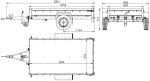 Faltbarer Anhänger GARDEN TRAILER 230 KIPP mit zusätzlichen Bordwänden, Stützrad und Flachplane-Neu – Bild 2