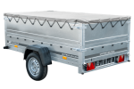 Faltbarer Anhänger GARDEN TRAILER 230 KIPP mit zusätzlichen Bordwänden, Stützrad und Flachplane-Neu – Bild 9