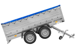 GARDEN TRAILER 264/2 KIPP Zweiachsanhänger mit Stützrad, Planenträgern, zus. Bordwänden und blauer Flachplane-Neu - Image 10