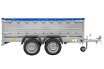 GARDEN TRAILER 264/2 KIPP Zweiachsanhänger mit Stützrad, Planenträgern, zus. Bordwänden und blauer Flachplane-Neu - Image 5
