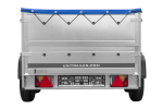 GARDEN TRAILER 264/2 KIPP Zweiachsanhänger mit Stützrad, Planenträgern, zus. Bordwänden und blauer Flachplane-Neu - Image 6