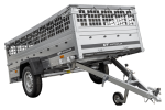 GARDEN TRAILER 264 KIPP mit Gitteraufsatz, Flachplane und Stützrad-Neu