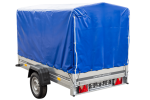 GARTENANHÄNGER 230 KIPP MIT STÜTZRAD, H-1100 RAHMEN UND BLAUER ABDECKUNG-Neu - Image 9
