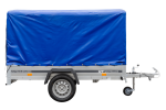 GARTENANHÄNGER 230 KIPP MIT STÜTZRAD, H-1100 RAHMEN UND BLAUER ABDECKUNG-Neu - Image 3