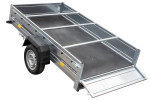 Kipper Pkw Anhänger Garden Trailer 230 KIPP [230 cm x 125 cm] mit Flachplane, Stützrad und Planenträger-Neu - Image 9