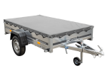 Kipper Pkw Anhänger Garden Trailer 230 KIPP [230 cm x 125 cm] mit Flachplane, Stützrad und Planenträger-Neu - Image 12