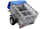 Kompakter Anhänger Garden Trailer 150 KIPP 150×106 cm 750 kg mit Laubgitteraufsatz-Neu - Image 12