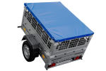 Kompakter Anhänger Garden Trailer 150 KIPP 150×106 cm 750 kg mit Laubgitteraufsatz-Neu - Image 4