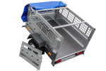 Kompakter Anhänger Garden Trailer 150 KIPP 150×106 cm 750 kg mit Laubgitteraufsatz-Neu - Image 13