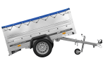 Leichtanhänger auf Blattfedern 200×125 UNITRAILER GARDEN 201/R KIPP mit BIS-Seiten, H-0-Rahmen und blauer Plane-Neu – Bild 9