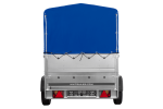 Leichtanhänger auf Blattfedern 200×125 UNITRAILER GARDEN 201/R KIPP mit BIS-Seiten, H-800-Rahmen und blauer Plane-Neu - Image 2