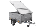 Leichtanhänger auf Federn 200×125 UNITRAILER GARDEN 201/R KIPP mit BIS-Seiten und Aluminiumabdeckung-Neu – Bild 4