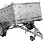 Leichtanhänger auf Federn 200×125 UNITRAILER GARDEN 201/R KIPP mit BIS-Seiten und Aluminiumabdeckung-Neu