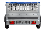 Leichter Anhänger auf Blattfedern 230×125 UNITRAILER GARDEN 230/R KIPP mit Gitterwänden, H-0-Rahmen und blauer Plane-Neu - Image 5