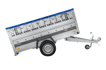 Leichter Anhänger auf Federn 230×125 UNITRAILER FORCE 230/R KIPP mit Gitterwänden, H-0-Rahmen und blauer Plane-Neu - Image 9