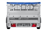Leichter Anhänger auf Federn 230×125 UNITRAILER FORCE 230/R KIPP mit Gitterwänden, H-0-Rahmen und blauer Plane-Neu - Image 4
