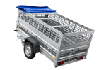 Leichter Anhänger auf Federn 230×125 UNITRAILER FORCE 230/R KIPP mit Gitterwänden, H-0-Rahmen und blauer Plane-Neu - Image 10
