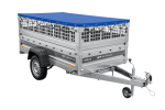 Leichter Anhänger auf Federn 230×125 UNITRAILER FORCE 230/R KIPP mit Gitterwänden, H-0-Rahmen und blauer Plane-Neu - Image 5
